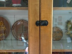 Antique Pine Hutch Cupboard Primitive Cabinet 85 x 48 Two Pieces