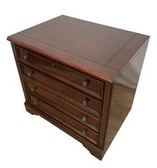 Lateral File Cabinet, Two Locking Drawers keys, Desk Height Banded Mahogany