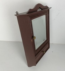 Antique Cabinet Medicine Apothecary Kitchen Bathroom Hanging Towel Hooks Beveled
