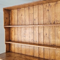 Antique English Pine Kitchen Dresser Welsh Cupboard Hutch Cabinet Victorian