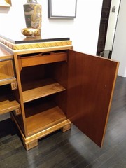 ART DECO SIDEBOARD / BAR WITH DRAWERS WALNUT MAPLE BRONZE FRANCE CIRCA 1930