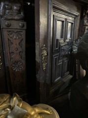 Pair Renaissance carved figural buffet, circa 1880 France