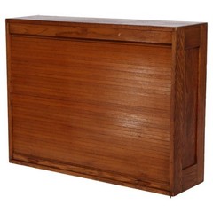 Antique Oak Roll Front Cabinet Circa 1920