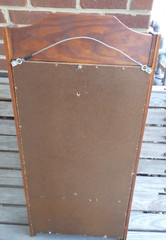 Wall Cabinet Mahogany Wood Punched Tin Pineapple Motif Farmhouse Décor