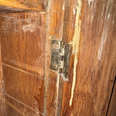 Antique Primitive Oak Wood Medicine Cabinet Shaving Mirror Wall Mounted Shelf