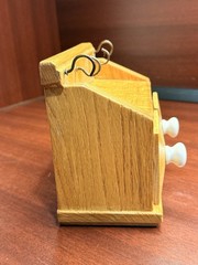 Antique Wooden 2 Drawer Recipe Card Holder, Decorative Cabinet Key Holder