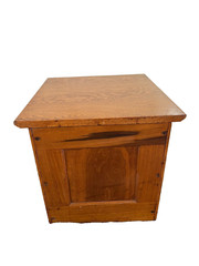 Antique Wabash File Cabinet Tiger Oak Two Letter Size Drawers Paneled Sides
