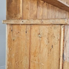 Antique English Pine Kitchen Dresser Welsh Cupboard Hutch Cabinet Victorian