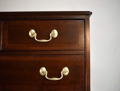 Vintage Chippendale Style Flip Top Media or Storage Unit with Faux Drawers