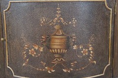 2 Maitland Smith Neoclassical Demilune Chiffonier Cabinet Commode Console Tables