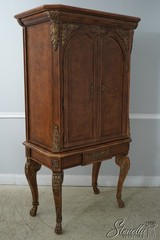 62049: JEFFCO Georgian Style 2 Door Bar Liquor Cabinet