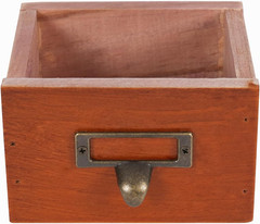 Brown 12-Drawer Vintage Apothecary Cabinet, Stackable for Herbs/Tea/Stationery