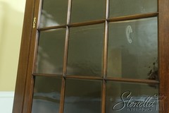 F53610: HENKEL HARRIS Mahogany Corner Cabinet w. Seeded Glass