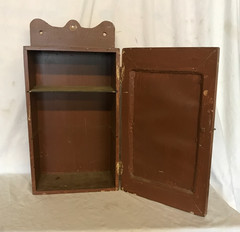 VTG Chocolate 11×23 Wood Wall Mounted Medicine Cabinet Old Cupboard 1550-25B