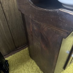 Ethan Allen Hitchcock Style Hand Painted Black Lacquer Dry Sink