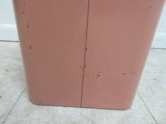 Vintage 1950s Industrial Dental Cabinet Trash Can Waste Basket mechanical Lid B