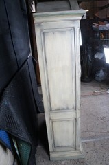Wellington Hall Painted French Provincial Illuminated Drybar Bar Cabinet 84″