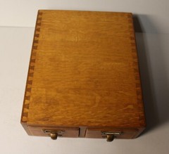 Antique Quarter Sawn Oak Card File Cabinet – Gaylord Library Furniture and Suppl
