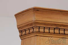 L73540: Chippendale Scrub Pine Corner Cupboard China Cabinet
