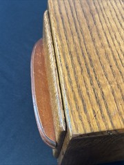Vintage Wood 15x8x6.5” Recipe Box Card Catalog 1 Drawer Oak Library File Cabinet