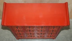 RARE ORIENTAL CHINESE EXPORT VINTAGE CABINET LOTS OF DRAWERS FOR FINE TEAS
