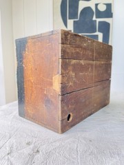 Antique vintage 1930s Wooden Wall Cupboard Factory Industrial Shelf Bathroom