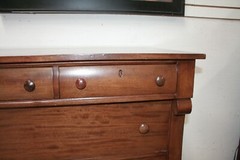 Antique American Mahogany 5 Drawer Chest late 1800’s H 41″ x W 38″ x D22″