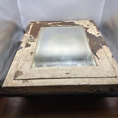 Antique Medicine Cabinet Metal 15 1/2” Wide X 19 1/2” Tall Box Chippy Paint,