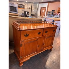Sprague & Carleton Solid Rock Maple Dry Sink – Rare 1950s Keene, NH Cabinet