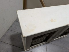 Vintage Rustic Farmhouse Shabby Chic Chippy White Chicken Coop Wall Cabinet