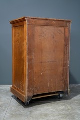 Antique Apothecary Cabinet flat File Industrial Wood drawer Oak Architect VTG