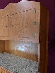 Mid Century Vintage Childs Play Kitchen China Cupboard Hutch Handmade Adorable!