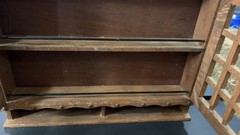 Vintage 1960s Wooden Spice Cabinet Apothecary 16″x15″ Wall Mounted