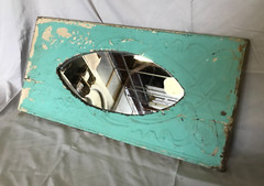 Decorative Vintage Old Salvage Tin Ceiling Shabby 11×23 Metal Mirror 355-23B