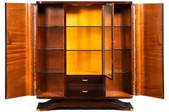 Fine Art Deco Macassar Ebony Vitrine Display Cabinet by Gouffé ca. 1930