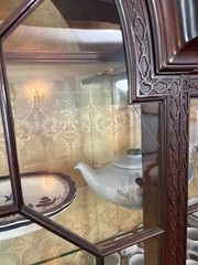 19th Century Chippendale Style Carved Mahogany China Display Cabinet