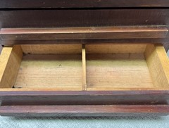 vtg Primitive Folk Art TULANE CA. Wooden Small Wall Fruit Box 4 Drawer Cabinet