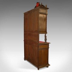 Antique Carved Breton Buffet Cabinet, French, Sideboard, Oak, Circa 1880