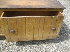 c1850-0 country store COUNTER GORGEOUS grain paint MASSIVE drawers 9′ 11″ x 33″H