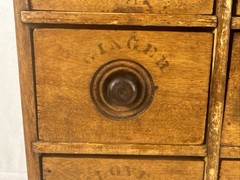 Antique Vintage Wooden Wall 8 Drawer Spice Cabinet Cupboard Apothecary Chest