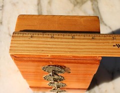 Mini Pine Wooden Vintage Storage Cabinet Chest Four Drawers-Brass Handles