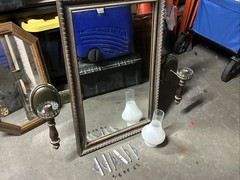 Vintage Sears Bathroom Medicine Cabinet Mirror Lights Rare😇💯
