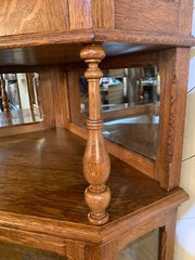 Fabulous Antique Victorian Oak Corner China Cabinet