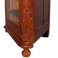 Antique R. J. Horner School Stick & Ball Oak China Cabinet