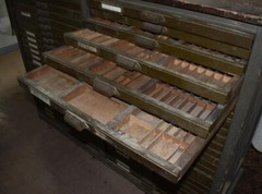 Antique Scarce Hamilton Printer’s Type Cabinet With 50 Drawers!!! Super Nice