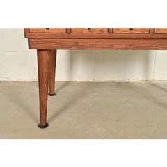 Remington Rand Style Mid-Century Modern Oak Library Card Catalog, Circa 1960s