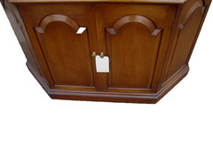 51131 BIGGS MAHOGANY 2 Piece ARCHED GLASS DOOR CHINA CABINET
