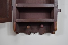 Antique Wooden Kitchen Wall Shelf Cabinet Vintage Spice Cabinet Apothecary Box