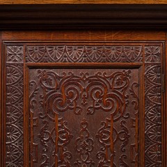 Antique Corner Cupboard, English, Wall Cabinet, Chippendale Revival, Victorian