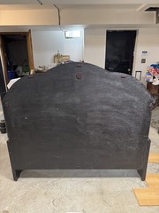 Korean Black Lacquer Mother of Pearl Cabinet Headboard